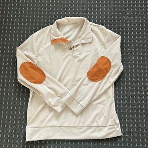 [NWOT] Tan long sleeves shirt jacket with elbow pads - Men’s Size M